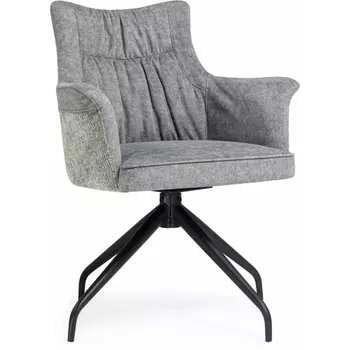 Стул на металлокаркасе Woodville Kaser 360 крутящийся grey / black арт.15841