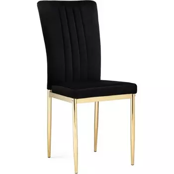 Стул на металлокаркасе Woodville Rek black / gold