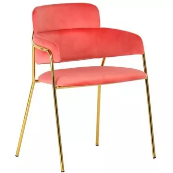 Стул коралловый с золотыми ножками Bradex Home Napoli FR 0324