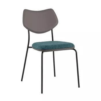 Стул обеденный Casey темно-бирюзовый с серой экокожей Stool Group арт.УТ000039575
