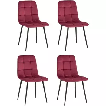 Стул Одди велюр красный 4 шт. Stool Group арт.УТ000036534