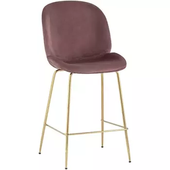 Стул полубарный Stool Group Beetle со спинкой темно-розовый УТ000006593