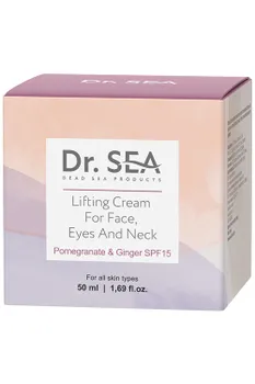 Крем-лифтинг для лица, глаз и шеи Dr. Sea с экстрактами граната и имбиря SPF15, 50 мл