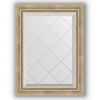 Зеркало 53x71 см состаренное серебро с плетением Evoform Exclusive-G BY 4003