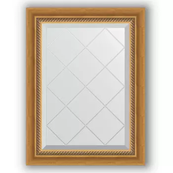Зеркало 53x71 см состаренное золото с плетением Evoform Exclusive-G BY 4002