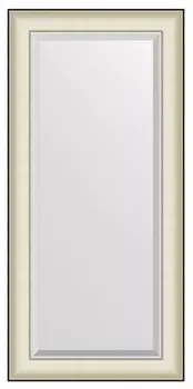 Зеркало 54x114 см белая кожа с хромом Evoform Exclusive BY 7453