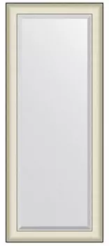 Зеркало 59x144 см белая кожа с хромом Evoform Exclusive BY 7455
