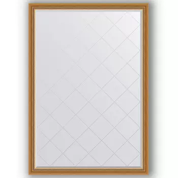 Зеркало 128x183 см состаренное золото с плетением Evoform Exclusive-G BY 4475
