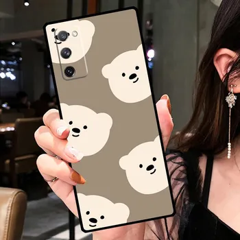 Kawaii милый медведь корейский чехол с животными для Samsung Galaxy S22 S10 S9 Plus Note 10 Note 20 Ultra S20 FE S21 Ultra чехол для телефона Galaxy S8 Plus