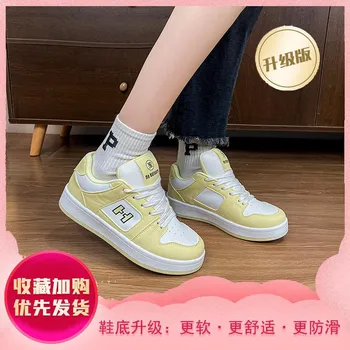 Original niche bread shoes women s spring and autumn new trendy student versatile casual sports little white shoes 35