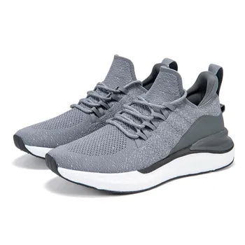 Fashion Men s Sneakers Outdoor Sports Comfortable Breathable Fishbone System Upper 4D Fly Knitting Non-slip Men Running Jogging Shoes 39 синий