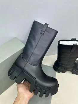 Крутые пикантные ботинки Martin Boots Bulldozer Boots Sleeve Small Women s Medium Boots Thick Sole Skinny Fashion Крутые пикантные ботинки 35