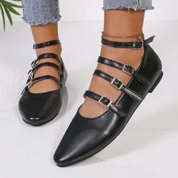 Square Heels Mary Janes Square Toe Med Heels Flats Spring Autumn Solid Color Women s Shoes Buckle Strap Fashion Ladies Shoes New 36 вино красного