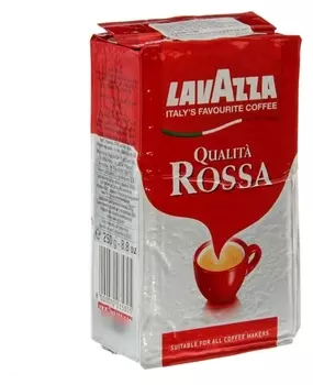 Кофе Lavazza Rossa молотый в.у. 250 гр.