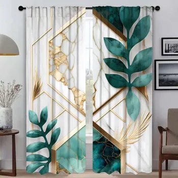 Blackout Curtains for Living Room Curtain Abstract Botanic Kintsugi Partition Home Interior Curtains 2 Pieces Tulle for Bedroom W50xH70cmx2pcs-CL