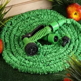 Шланг поливочный, растягивающийся, Grandy, Expandable, латекс, от 5 до 15 м, с пистолетом, BT001
