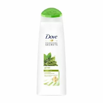 Шампунь Dove, Nourishing Secrets Детокс чай матча и рисовое молоко, для всех типов волос, 250 мл