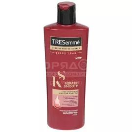 Шампунь TRESemme, Keratin Smooth с кератином и маслом Марулы, для сухих и поврежденных волос, 400 мл