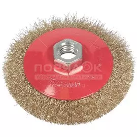 Щетка для УШМ Bartex, 100 мм, тарелка, гайка М14, 991100