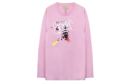Свитшот женский Burberry с рисунком, розовый
