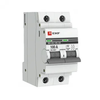 Выключатель нагрузки EKF PROxima ВН-125 2Р 100А 230 В на DIN-рейку (SL125-2-100-pro)
