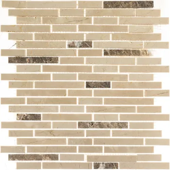 Мозаика Mir Mosaic Natural S-line бежевая из натурального камня 305х305х10 мм глянцевая