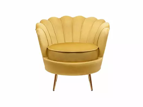 Дизайнерское кресло ракушка Pearl yellow желтый