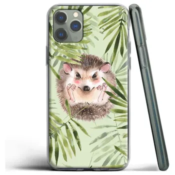 Силиконовый чехол Kawaii Hedgehog Heart для Apple iPhone 12 Mini 11 Pro SE XS X XR Max 8 7 6S 6 Plus 5S Iphone 11