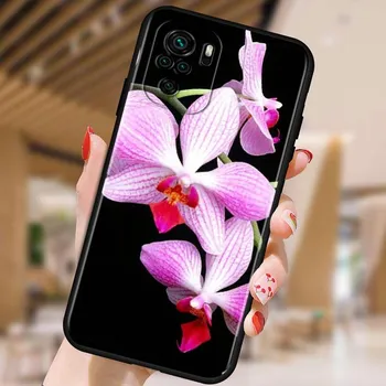 Цветы орхидеи для Xiaomi Redmi Note 10 10S 9 9T 9S 9Pro Max 8T 8Pro 8 7 6 5 Pro 5A 4X4 мягкий черный чехол для телефона Redmi Note4(32 64GB)
