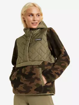 Джемпер флисовый женский Columbia Sweet View Fleece Hooded Pullover, Зеленый, размер 50
