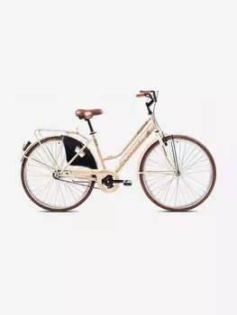 Велосипед CAPRIOLO CITY AMSTERDAM LADY (1 X 3), рама сталь 18'', колёса 28'' (кремовый), Бежевый