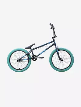 Велосипед подростковый Stark Madness BMX 2 темно-еловый матовый/голубой/голубой, Зеленый