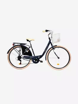 Велосипед CAPRIOLO CITY DIANA ALU (1 X 7), рама алюминий 18'', колёса 28'' (сапфирово-синий (матовый) - белый), Синий