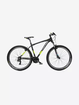 Велосипед CAPRIOLO MTB LEVEL 9.1 (3 X 7), рама алюминий 21'', колёса 29'' (чёрный (матовый) - зелёный), Черный