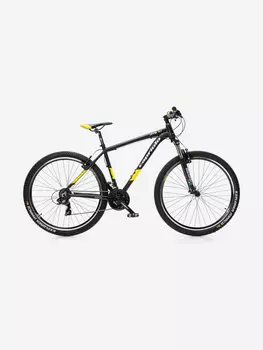 Велосипед CAPRIOLO MTB LEVEL 9.1 (3 X 7), рама алюминий 21'', колёса 29'' (чёрный (матовый) - жёлтый), Черный
