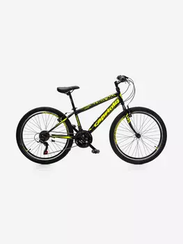 Велосипед CAPRIOLO MTB RAPID (3 X 6), рама сталь 13'', колёса 24'' (чёрный - жёлтый), Черный