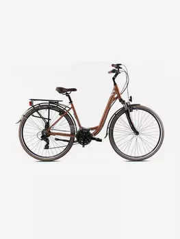 Велосипед CAPRIOLO TOURING ELEGANCE LADY (3 X 7), рама алюминий 18'', колёса 28'' (бронзовый), Коричневый