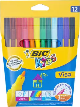 Набор фломастеров Bic Kids Visa 880 12 цветов