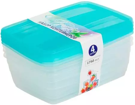 Набор контейнеров Violet Fresco Бриз 1.75л*4шт