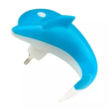 Ночник светодиодный для детской с рыбками Uniel DTL-301-Дельфин/Blue/4LED/0,5W