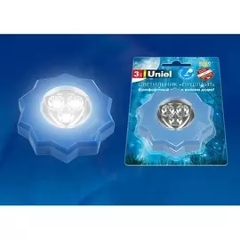 Ночник светодиодный для детской DTL-357 Звезда/Blue/3LED/3АAA Uniel