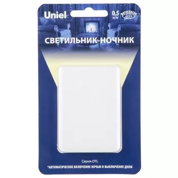 Ночник светодиодный с датчиком освещенности DTL-320 Прямоугольник/White/Sensor Uniel