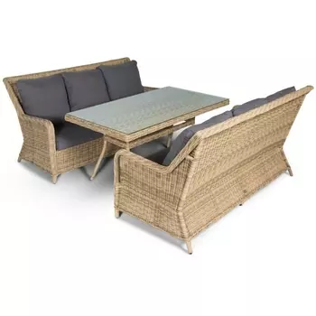 Обеденная группа из искусственного ротанга 4SIS Кортадо KOR2S3T-3-SET