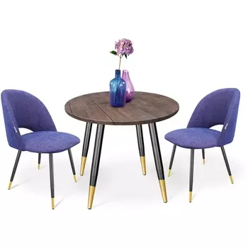 Обеденная группа палисандр/черный муар/золото/синий мираж Sheffilton SHT-DS175 5360692201