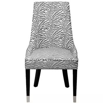 Обеденный стул Garda Decor ELEGANTE-3K-ПРИНТБЕЖ-Ana BEG (Черный/Серый)