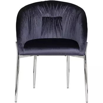 Обеденный стул Garda Decor GY-DC8173-DB (Хром/Темно-синий)