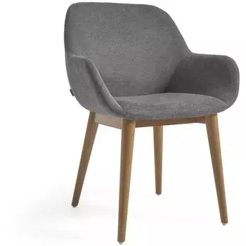 Обеденный стул La Forma (ex Julia Grup) Konna (Серый/ Пена,Ясень,Фанера) 108075