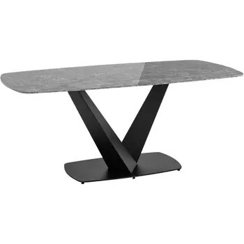 Стол обеденный Stool Group Аврора 180*90 керамика черная УТ000036907
