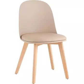 Стул Stool Group Fog с подушкой бежевый деревянные ножки УТ000036895