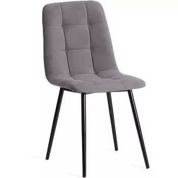 Обеденный стул Tetchair CHILLY (Велюр,Металл /Темно-серый,Черный)